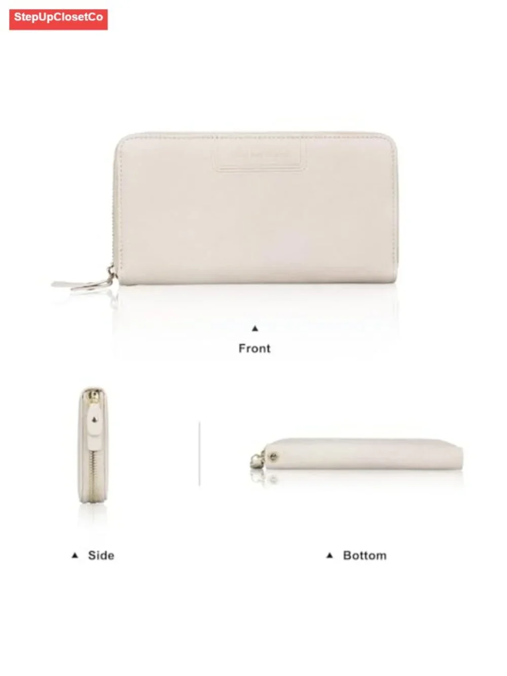 PU Vegan Leather Wristlet Wallet Zip Around Clutch Card Holder Phone Purse